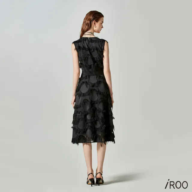 【iROO】復古睫毛緹花禮服洋裝