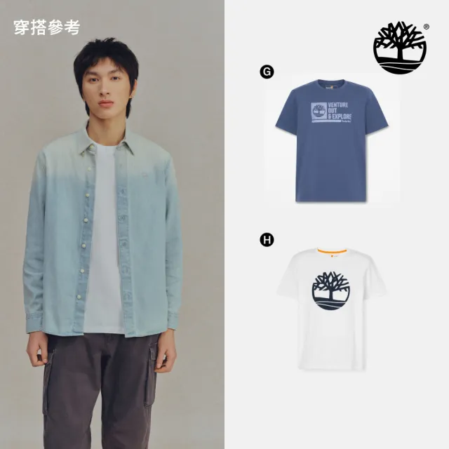 【Timberland】精選休閒印花T恤 短袖上衣 春夏色系 男款 (多款任選)