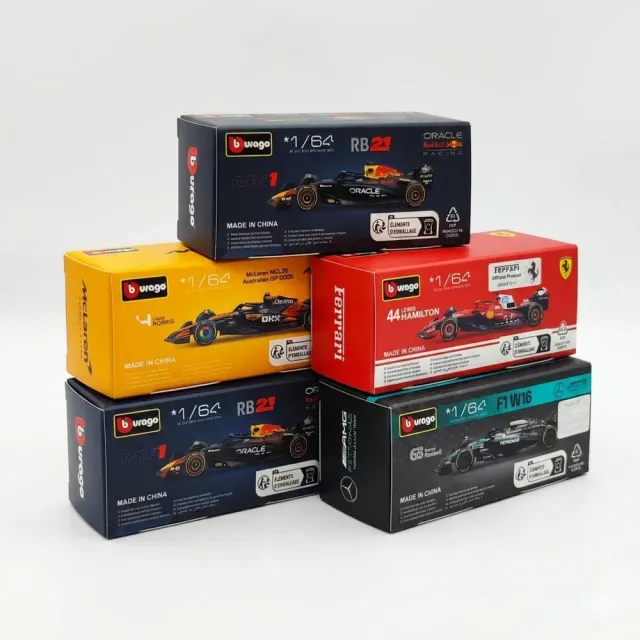 1:64 F1模型車 防塵精裝 RB21 MCL39 SF25 W16 附底座