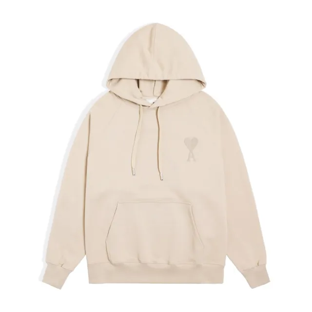 【AMI PARIS】De Coeur 米色 棉質 連帽衫 (M)
