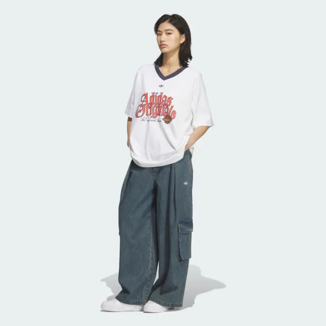 【adidas 愛迪達】運動 休閒 短袖 T恤 女上衣 OG W TEE SS 1(KT3062)