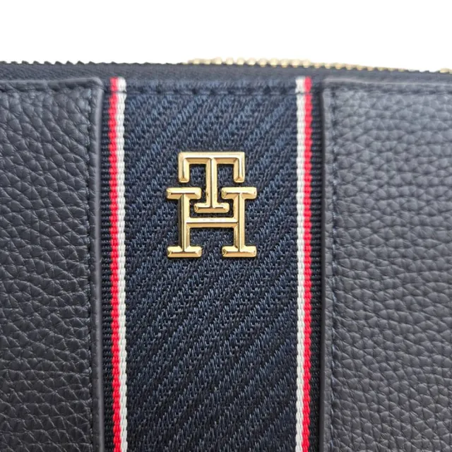 【TOMMY HILFIGER】TM湯米經典拉鍊長夾 贈原廠紙袋