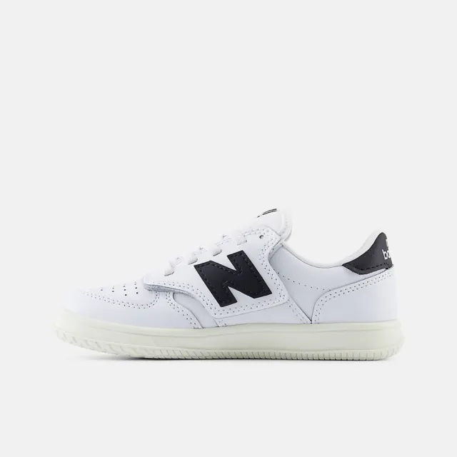 【NEW BALANCE】T500 Lace 中童 休閒鞋 復古 流行 白 黑(PHT500CA)