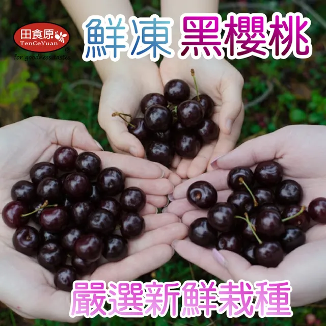 【田食原】新鮮冷凍黑櫻桃600gX4包(解凍即食 檢驗安心 低熱量 健康餐 冷凍鮮果 多種料理搭配)