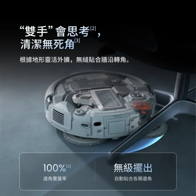 【DJI】mo獨家首賣!ROMO P 旗艦款掃地機-水箱版 (無人機同款避障/25000pa大吸力/熱水洗烘)