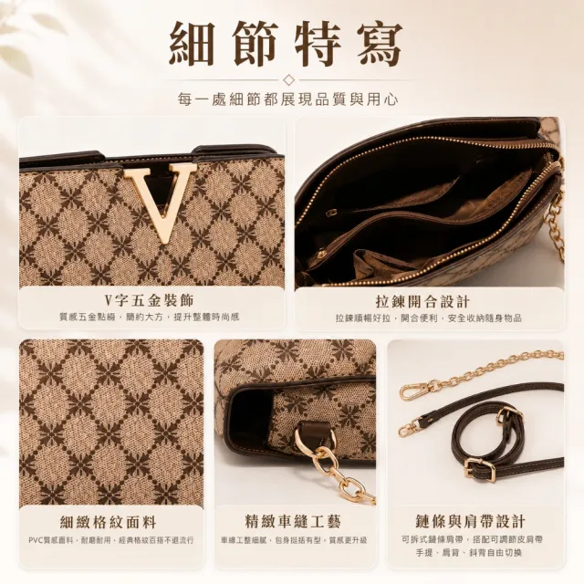 【EMMA SUE】雙11 印花貝殼包 單肩包 鏈條包包 包包女 菱格鏈條包 包包 斜背包 女生包包 百搭鏈 