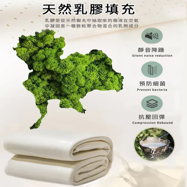 【寢室安居】冰絲涼感乳膠涼墊 贈同款枕套2入(雙人/夏天必備降溫好物/防疫日常 居家必備)
