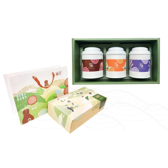 【無藏茗茶】茶葉禮盒 花入紅茶 三入綜合大罐茶葉禮盒(桂花紅茶、 玫瑰紅茶、 薰衣草紅茶茶包/附提袋)