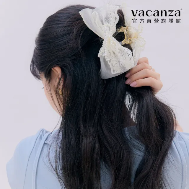 【vacanza】白紗序章 沙夾 抓夾(髮飾 鯊魚夾 情人節禮物 生日禮物)
