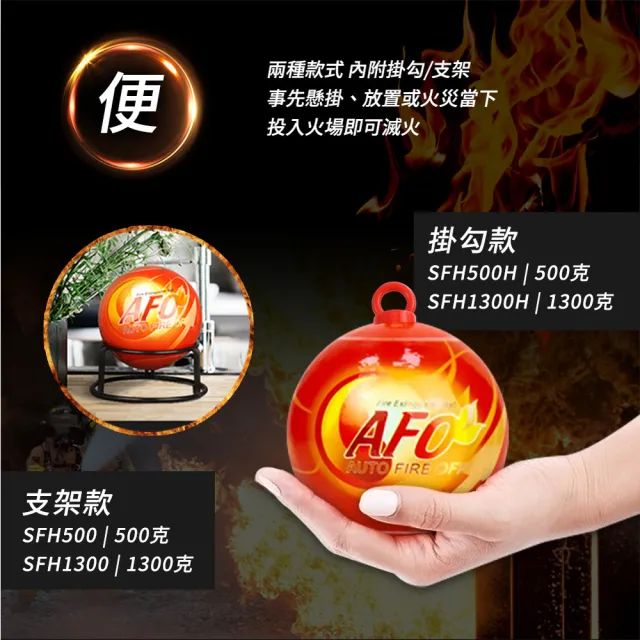 滅火彈 500克 滅火球 消防球 消防設備 有吊耳 家用滅火 208-SFH500H(乾粉滅火球 消防警報)