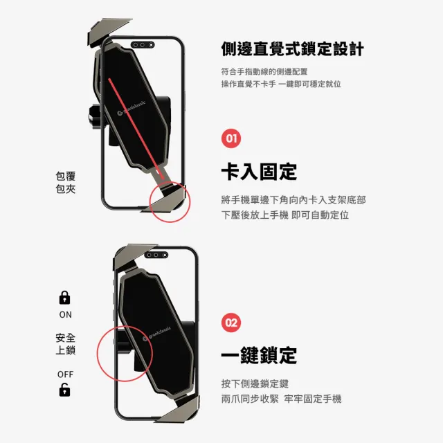 【grantclassic】二勢力 Dualfind Air 機車手機支架 標準版（官方直營 一年保固）