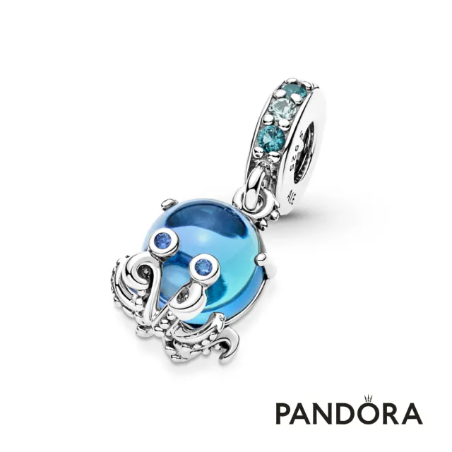 【Pandora 潘多拉】Murano 琉璃可愛八爪魚吊飾