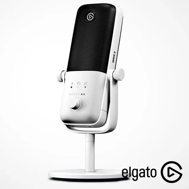 【Elgato】Wave:3 電容式麥克風-白色(公司貨)