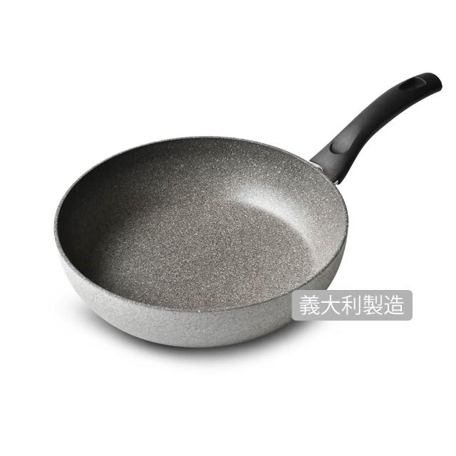 【Ballarini 班樂尼】義大利製Cortina G.R.不沾鍋深平煎鍋/炒鍋28cm(德國雙人牌集團官方直營)
