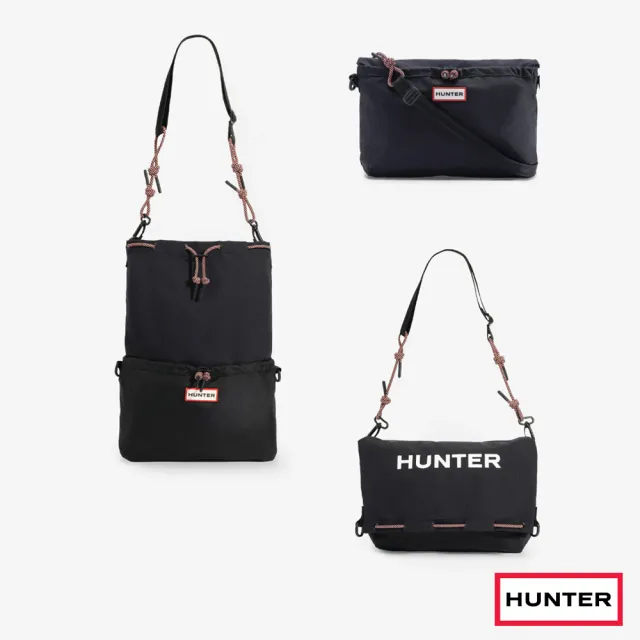【HUNTER】官方旗艦館_Travel翻蓋輕量斜背包(經典黑)