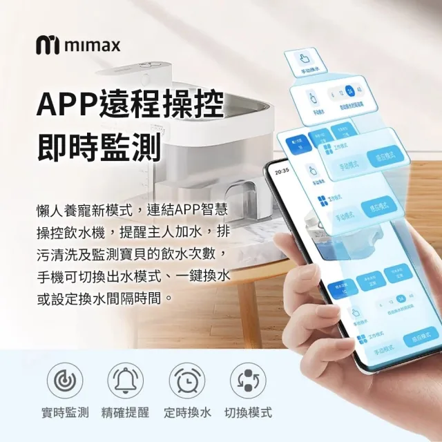 【mimax 米覓】智慧寵物飲水機(寵物 貓咪 飲水機 智能 APP操控 小米生態鏈)