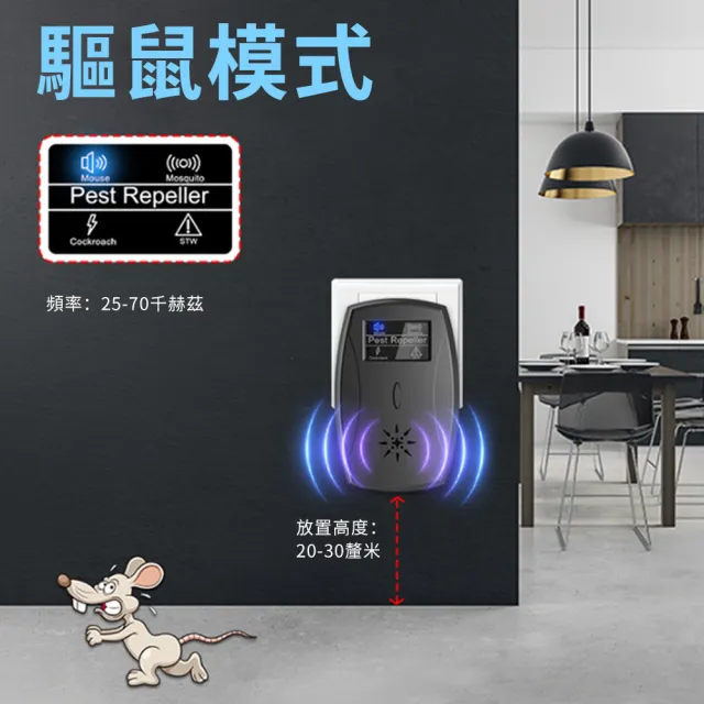 【UMIS】強效型超聲波驅蟲驅鼠器 超聲波驅蚊 靜音多功能 滅鼠器家用 靜音捕鼠器 大功率驅趕