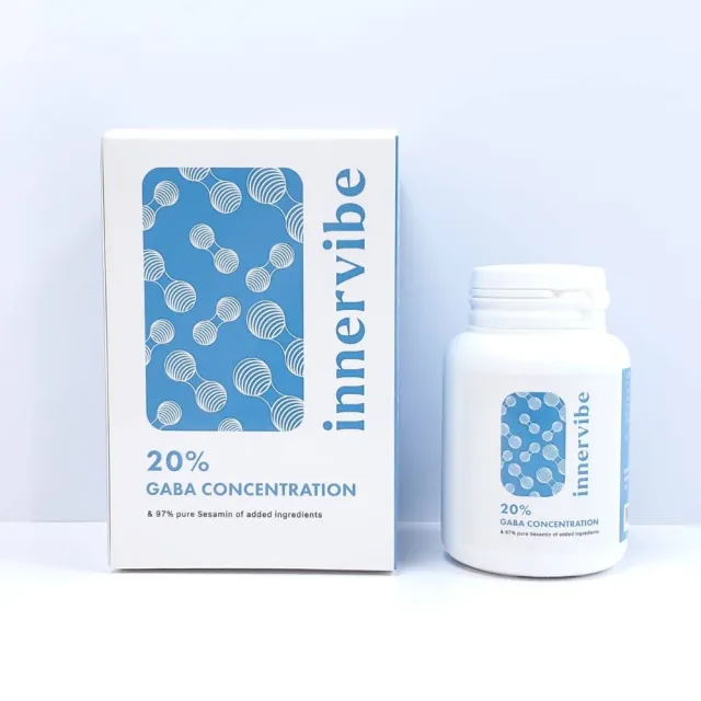 【innervibe】麩胺酸發酵物(含GABA)+芝麻素舒眠膠囊(60粒/盒)