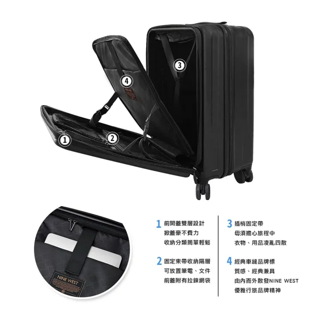 【NINE WEST】★S級福利品★變輪箱系列 前開式 28吋行李箱 可擴充加大 旅行箱 (任選)