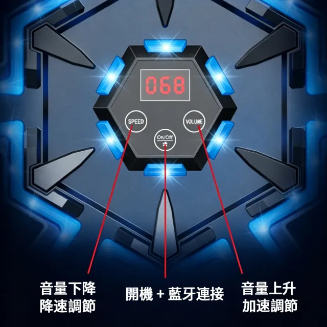 【Flix】六靶智能藍牙音樂拳擊機 健身訓練電子靶 動態打拳器 搏擊打拳機 散打訓練器 反應訓練器材 親子互動