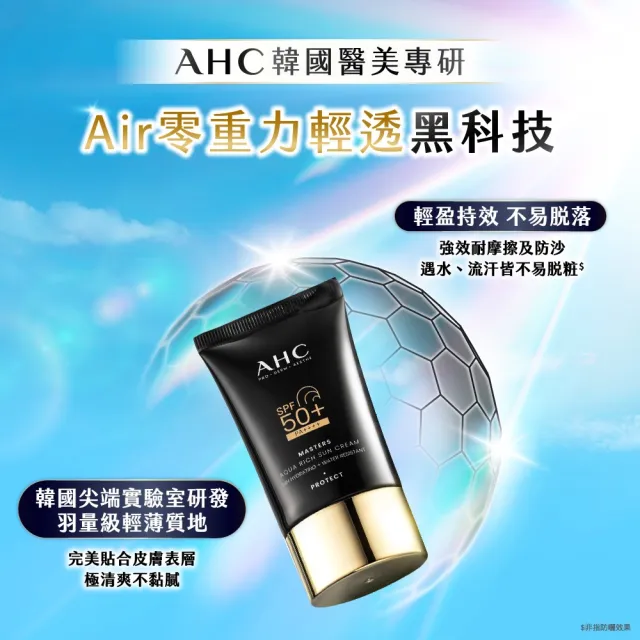 【AHC】極致防禦長效水潤防曬乳50ml(防曬/防禦/長效/水潤/海洋友善/小黑盾)