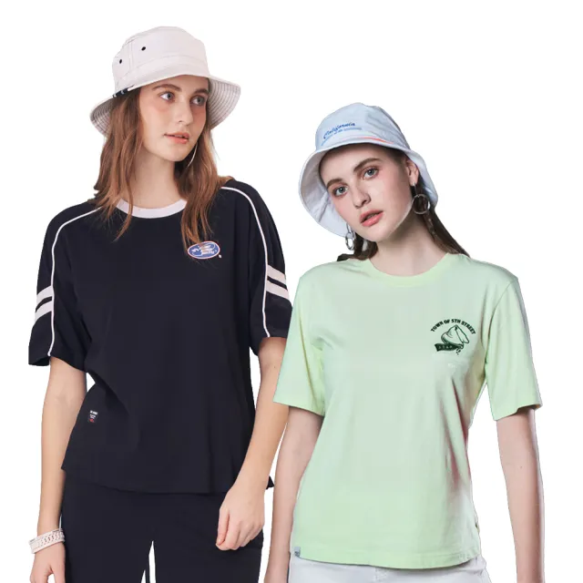 【5th STREET】男裝 女裝 短t 短袖 上衣 t恤 TEE logo 圖案 經典 黑色 藍色 白色(多款任選)