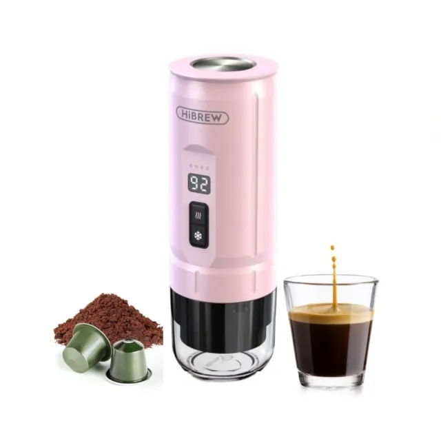 【HiBREW】H4C 攜帶式咖啡機_經典版  便攜式咖啡機 義式濃縮咖啡機 膠囊咖啡機(黑/軍綠/珍珠白/櫻花粉)