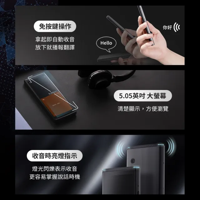 【iFLYTEK】科大訊飛 AI雙向即時翻譯機AIT2221T(60國語音互譯/拍照翻譯/雙向口譯/離線翻譯/內建Wifi)