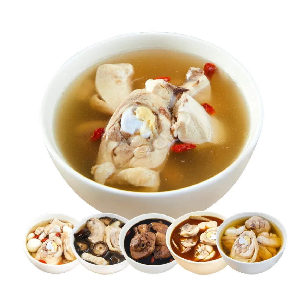 【台灣G湯】台灣G湯.MOMO獨家！銀髮族必吃鍋物12入組(麻/首/蒜/香/人/尾各2)(雞湯/湯品/鍋物)贈麵線2包