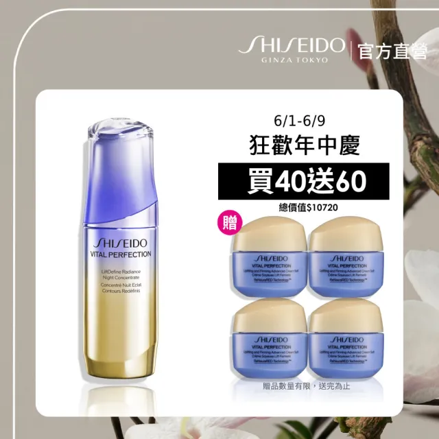 【SHISEIDO 資生堂國際櫃】激抗痕彈力帶緊緻V臉夜間精華40mL(精華液/抗老/拉提/V臉)