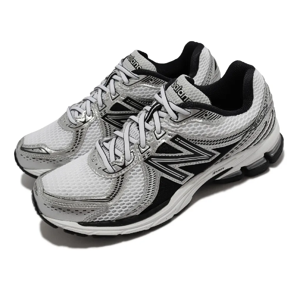 【NEW BALANCE】休閒鞋 860 V2 男鞋 女鞋 黑 金屬銀 NB 復古 慢跑鞋(ML860XD-D)