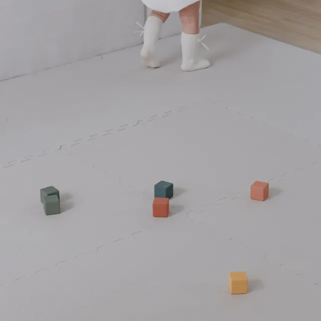 【PatoPato】兒童地墊60cm-6片/抗菌地墊/巧拼地墊/遊戲地墊/單色止滑(靈巧拼系列-可60與30互拚)