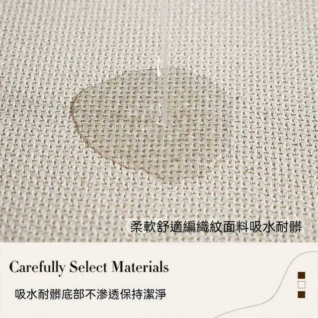 【Quality 聚家】仿亞麻防滑地墊 浴室腳墊 廁所地墊 浴室門口吸水地墊50*80cm（橡膠防滑/耐磨耐刮）