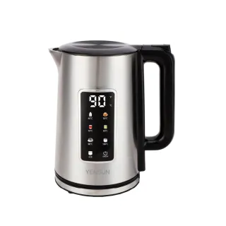 【元山】1.7L觸控式彩屏304不鏽鋼雙層電茶壺 YS-5172EPT