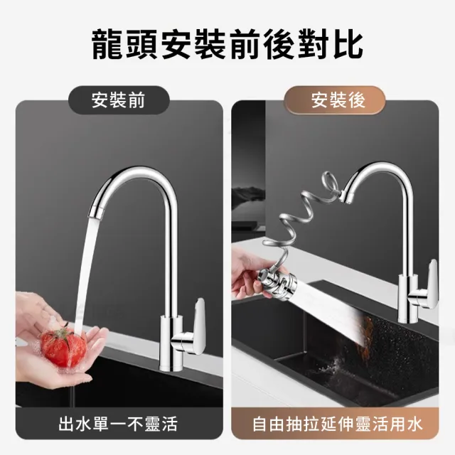 【YIGNW】三檔增壓萬向水龍頭延伸器 軟管伸縮節水器 水龍頭增壓器 水龍頭轉接頭 起泡器 水龍頭防濺頭