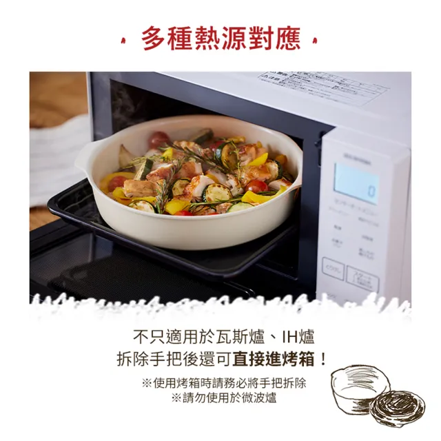 【IRIS】可拆式多功能陶瓷不沾平底鍋8件組 DPAN-8S(奶油白 多件組鍋具 不沾平底鍋 平底鍋 多功能鍋 鍋子)