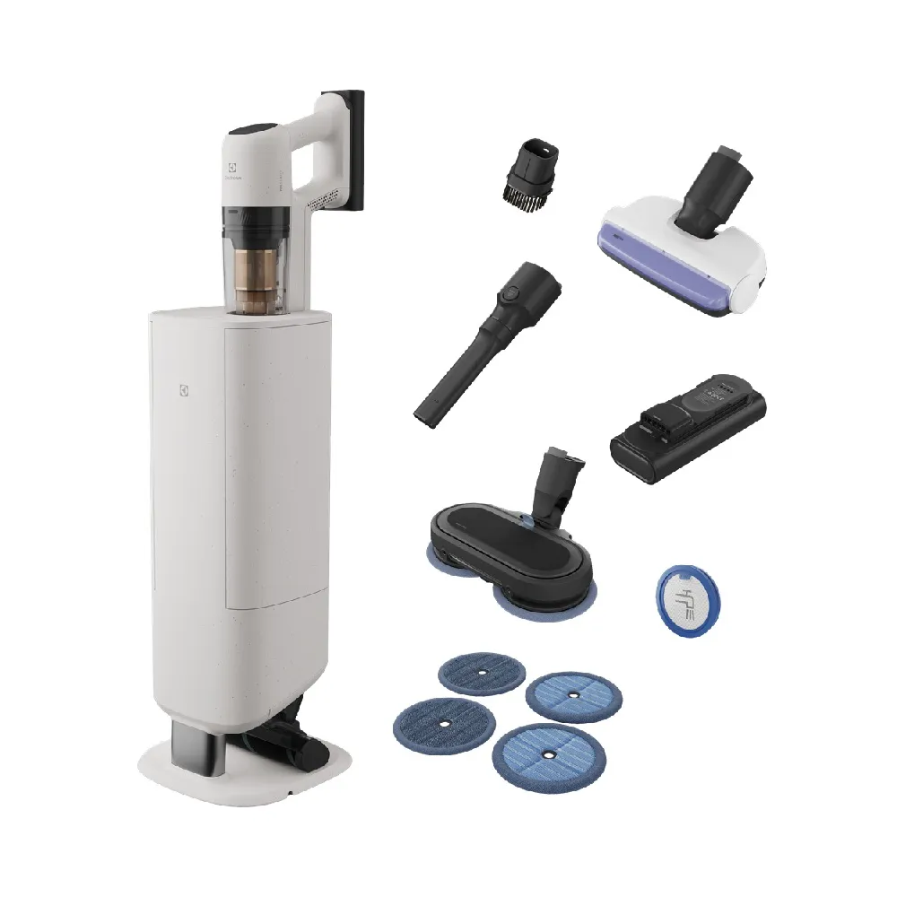 【Electrolux 伊萊克斯】700系列極淨塔輕量濕拖吸塵器-佔地A4大/濕拖乾吸除螨/自動集塵(EFP72315S)