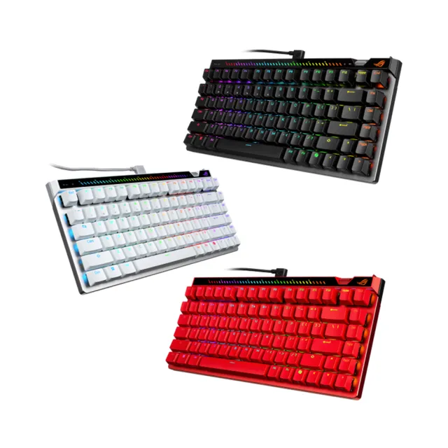 【ASUS 華碩】ROG Falchion Ace 75 HE 有線電競鍵盤 - 紅色(ROG HFX V2 磁性軸)