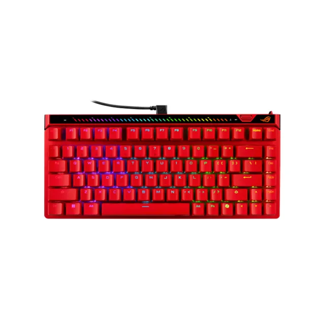 【ASUS 華碩】ROG Falchion Ace 75 HE 有線電競鍵盤 - 紅色(ROG HFX V2 磁性軸)