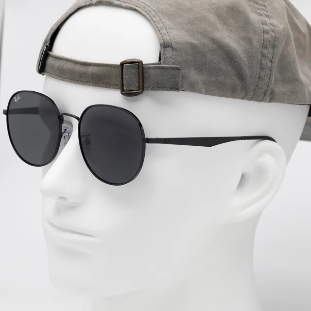 【RayBan 雷朋】大圓框 金屬 太陽眼鏡 墨鏡(RB3727D 002/87)