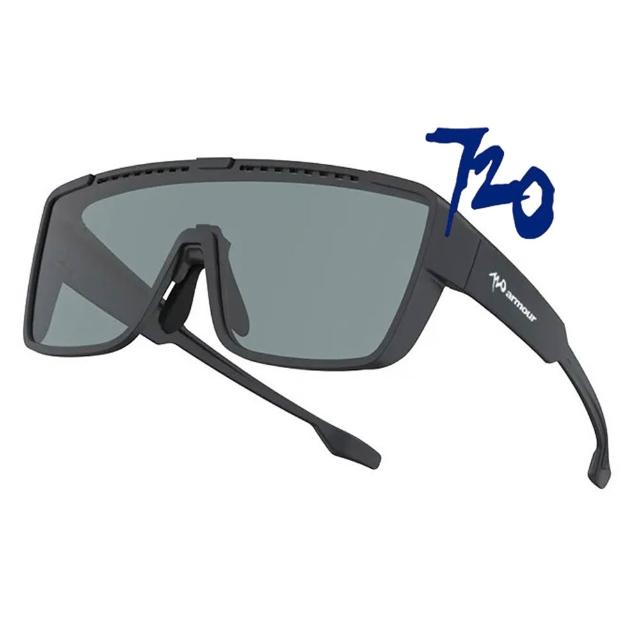 【720 armour】CoolGuard 酷蓋鏡系列 高質感偏光套鏡/太陽眼鏡 S189RB1-BK/GY-PL 霧黑框深灰偏光 公司貨