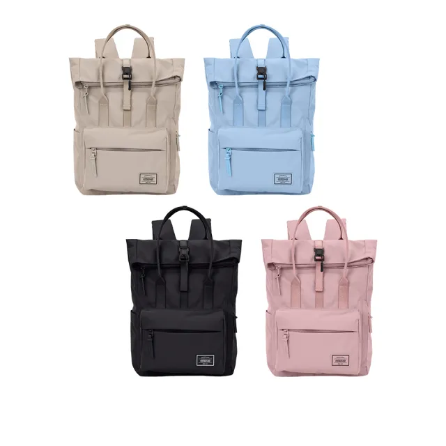 【AMERICAN TOURISTER 美國旅行者】URBAN GROOVE + 背提兩用輕量捲蓋筆電後背包/雙肩包/通勤包(多色可選)