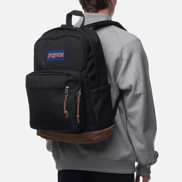 【JANSPORT】雙11 Right Pack 後背包 經典 抗撕裂材質 筆電專用夾層 黑(JS0A4QVA008)