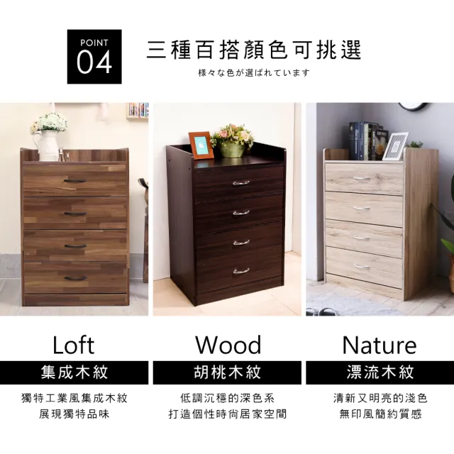 【澄境】MIT大容量收納四抽斗櫃( 床頭櫃 床邊櫃 抽屜櫃 衣櫃 收納櫃 儲物櫃 置物櫃)
