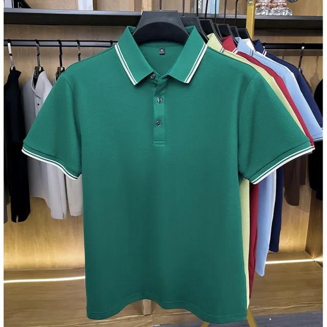【米蘭精品】現貨+預購 POLO衫男短袖上衣高彈力男裝上衣高爾夫球衫冰絲涼感透氣潮流百搭男襯衫10色t1ng17