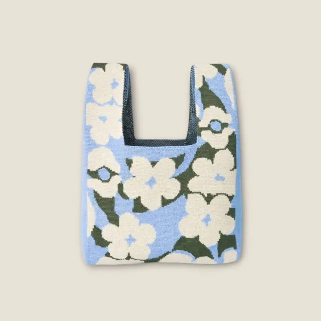 【MAISON DE AURI】雙11 HARU Mini Bags｜Blue 午後 春天包 / Mini 小提包 / 厚針織