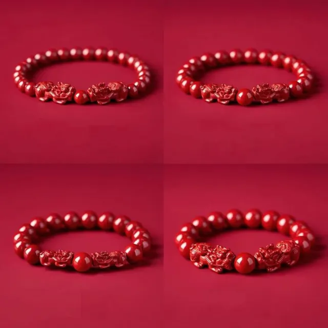 【巴黎精品】極速出貨 硃砂手串硃砂手鏈平安硃砂手珠息災擋煞(生肖防小人轉運除穢淨化招財開運8款a1gi25)
