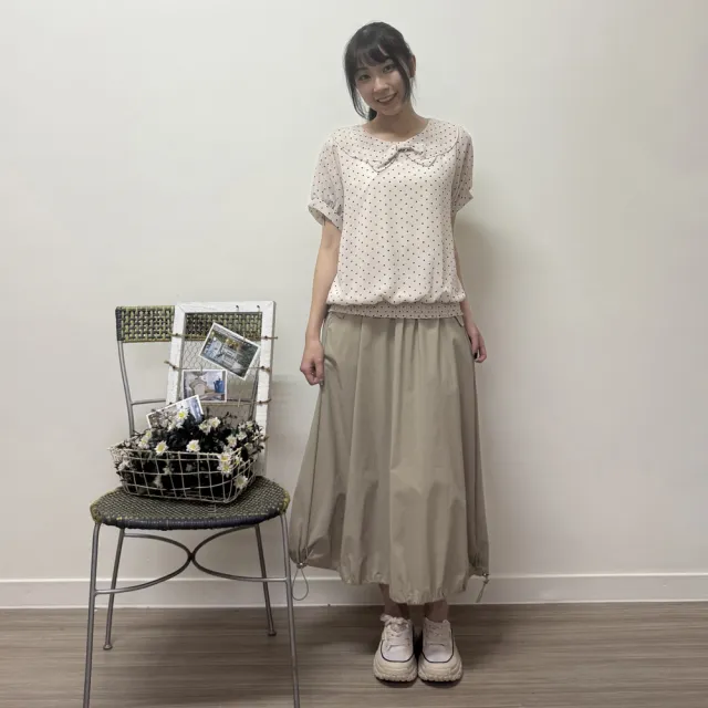 【Hana Mokuba】花木馬日系女裝點點荷葉領上衣