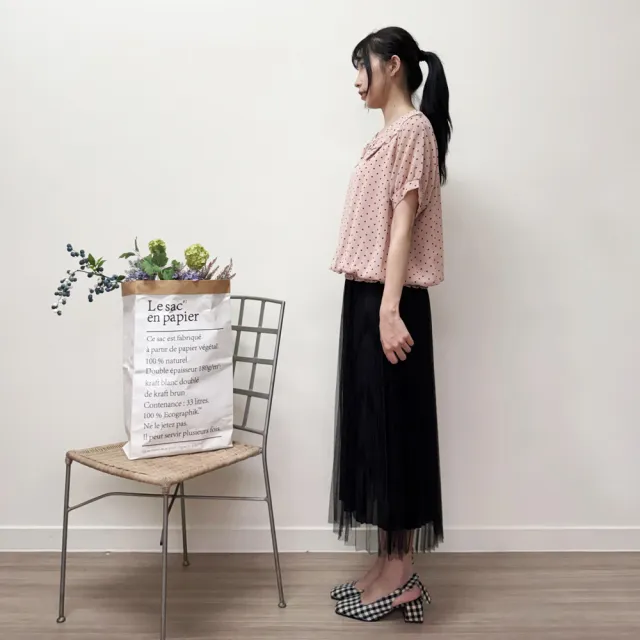 【Hana Mokuba】花木馬日系女裝點點荷葉領上衣