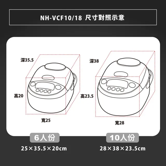 【ZOJIRUSHI 象印】*日本製* 10人份IH豪熱沸騰微電腦電子鍋(NH-VCF18)